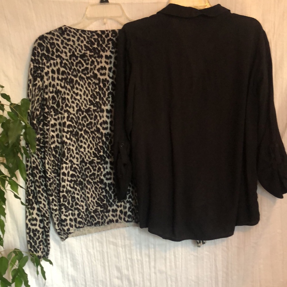 PRIMARK & DAISY FUENTES SZ L cheetah print sweater & black roll tab slee… - Picture 10 of 13
